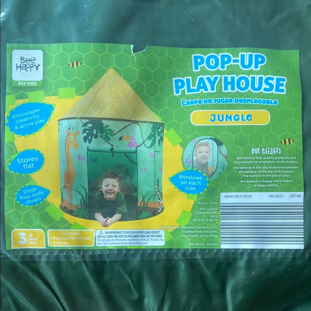 NEW Bee Happy Jungle Pop Up Play House